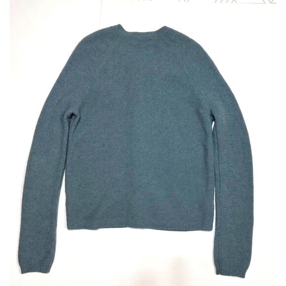 TABITHA WEBB size L fits M Teal Multicolor Buttons Cardigan Sweater Wool Granny - Picture 2 of 11